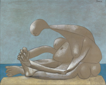 Pablo Picasso, Femme assise sur la plage, 10 février 1937